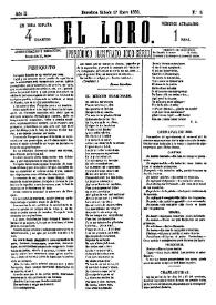 El Loro : periódico ilustrado joco-serio. Núm. 8, 17 de enero de 1880