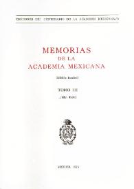Memorias de la Academia Mexicana de la Lengua. Tomo 3 [1886-1891]