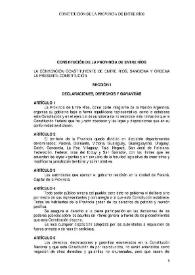 Constitución de la Provincia de Entre Ríos del 3 de octubre de 2008