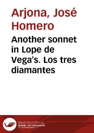Another sonnet in Lope de Vega's. Los tres diamantes