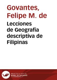 Lecciones de Geografía descriptiva de Filipinas