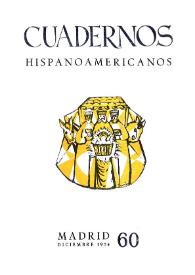 Cuadernos Hispanoamericanos. Núm. 60, diciembre 1954