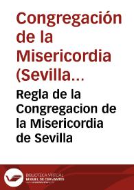 Regla de la Congregacion de la Misericordia de Sevilla