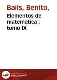 Elementos de matematica : tomo IX