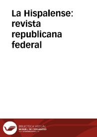La Hispalense: revista republicana federal