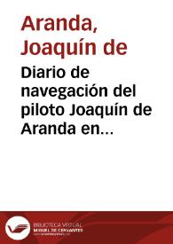 Diario de navegación del piloto Joaquín de Aranda en sus viajes entre España y América los años 1772-1778