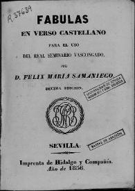 Fábulas en verso castellano para el uso del Real Seminario Vascongado