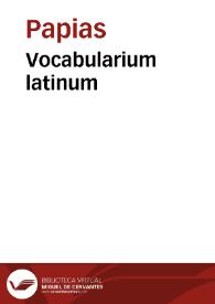Vocabularium latinum