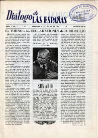 Diálogo de Las Españas. Año I, núm. 1, julio de 1957