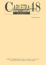 Caplletra: Revista Internacional de Filologia. Núm. 48, primavera de 2009