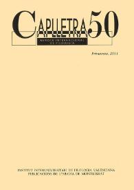 Caplletra: Revista Internacional de Filologia. Núm. 50, primavera de 2011