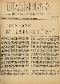 Ipanema : diario de a bordo. Núm. 3, 16 de junio de 1939