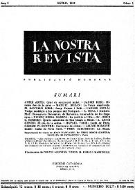 La Nostra Revista. Any I, núm. 1, gener 1946