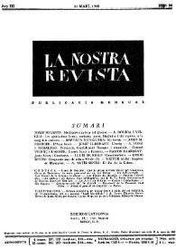 La Nostra Revista. Any III, núm. 29, maig 1948