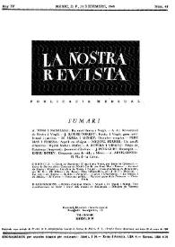 La Nostra Revista. Any IV, núm. 48, desembre 1949
