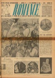 Romance : Revista Popular Hispanoamericana. Año I, núm. 18, 15 de noviembre de 1940