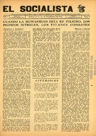 El Socialista (México D. F.). Año I, núm. 9, 1 de septiembre de 1942