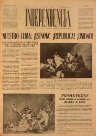 Independencia : Publicación de la Unión de Jóvenes Patriotas. Núm. 1, 25 de julio de 1944
