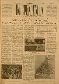 Independencia : Publicación de la Unión de Jóvenes Patriotas. Núm. 8, enero de 1945