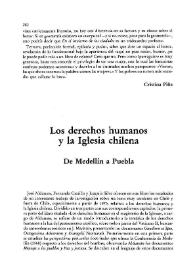 Los derechos humanos y la Iglesia chilena. De Medellín a Puebla