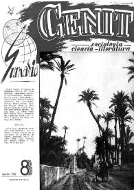 Cenit : Revista de Sociología, Ciencia y Literatura. Año I, núm. 8, agosto 1951