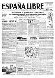 España Libre : C.N.T. Órgano del Comité de Relaciones de la Confederación Regional del Centro de Francia. A.I.T. Año I, núm. 3, 29 de septiembre de 1945