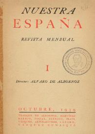 Nuestra España : Revista Mensual. Núm. 1, octubre de 1939
