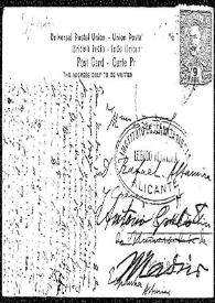 Tarjeta postal de Alberto Osório de Castro a Rafael Altamira, 24 de marzo de 1907