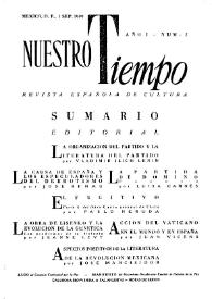 Nuestro Tiempo : revista española de cultura. Año I, núm. 2, septiembre 1949