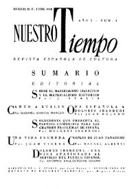 Nuestro Tiempo : revista española de cultura. Año I, núm. 3, enero 1950