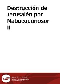 Destrucción de Jerusalén por Nabucodonosor II