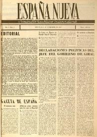 España nueva : Semanario Republicano Independiente. Año I, núm. 3, 8 de diciembre de 1945