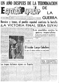 España popular : semanario al servicio del pueblo español. Año I, núm. 8, 4 de abril de 1940
