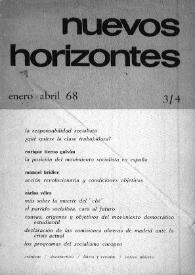 Nuevos Horizontes : cuadernos de estudios socialistas. Núm. 3-4, enero-abril 1968
