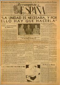 Reconquista de España : Periódico Semanal. Órgano de la Unión Nacional Española en México. Año I, núm. 8, 28 de julio de 1945