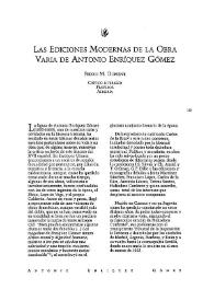 Las ediciones modernas de la obra varia de Antonio Enríquez Gómez