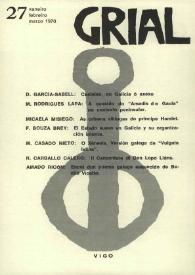Grial : revista galega de cultura. Núm. 27, 1970