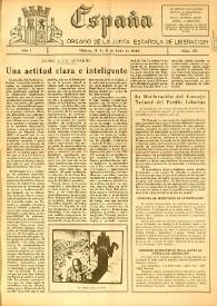 España : Órgano de la Junta Española de Liberación. Año I, núm. 23, 8 de julio de 1944