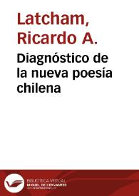 Diagnóstico de la nueva poesía chilena