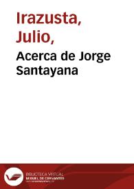 Acerca de Jorge Santayana