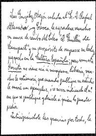 Saludo de Luis González Obregón a Rafael Altamira. México, 31 de agosto de 1908