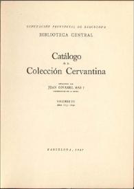Catálogo de la Colección Cervantina. Volumen III. Años 1855-1890