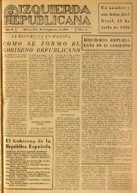 Izquierda Republicana. Año II, núm. 14, 15 de septiembre de 1945