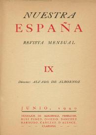 Nuestra España : Revista Mensual. Núm. 9, junio de 1940
