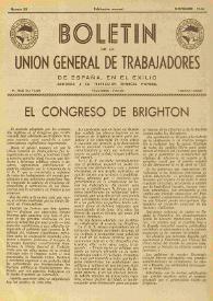 U.G.T. : Boletín de la Unión General de Trabajadores de España en Francia. Núm. 25, noviembre de 1946