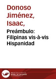 Preámbulo: Filipinas vis-à-vis Hispanidad