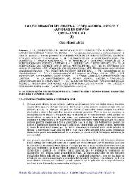 La legitimación del sistema. Legisladores, Jueces y Juristas en España (1810-1870 c.a.) (II)