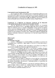 Constitución de Paraguay 1870