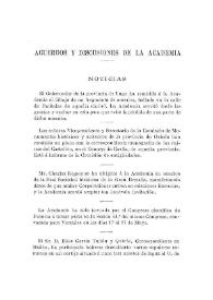 Noticias. Boletín de la Real Academia de la Historia, tomo 1 (1877). Cuaderno I. Acuerdos y discusiones de la Academia