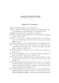 Noticias. Boletín de la Real Academia de la Historia, tomo 1 (1877). Cuaderno II. Adquisiciones